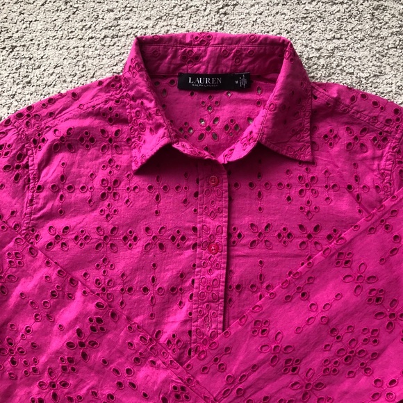 Ralph Lauren Eyelet Button down shirt.NWOT. - Picture 2 of 2